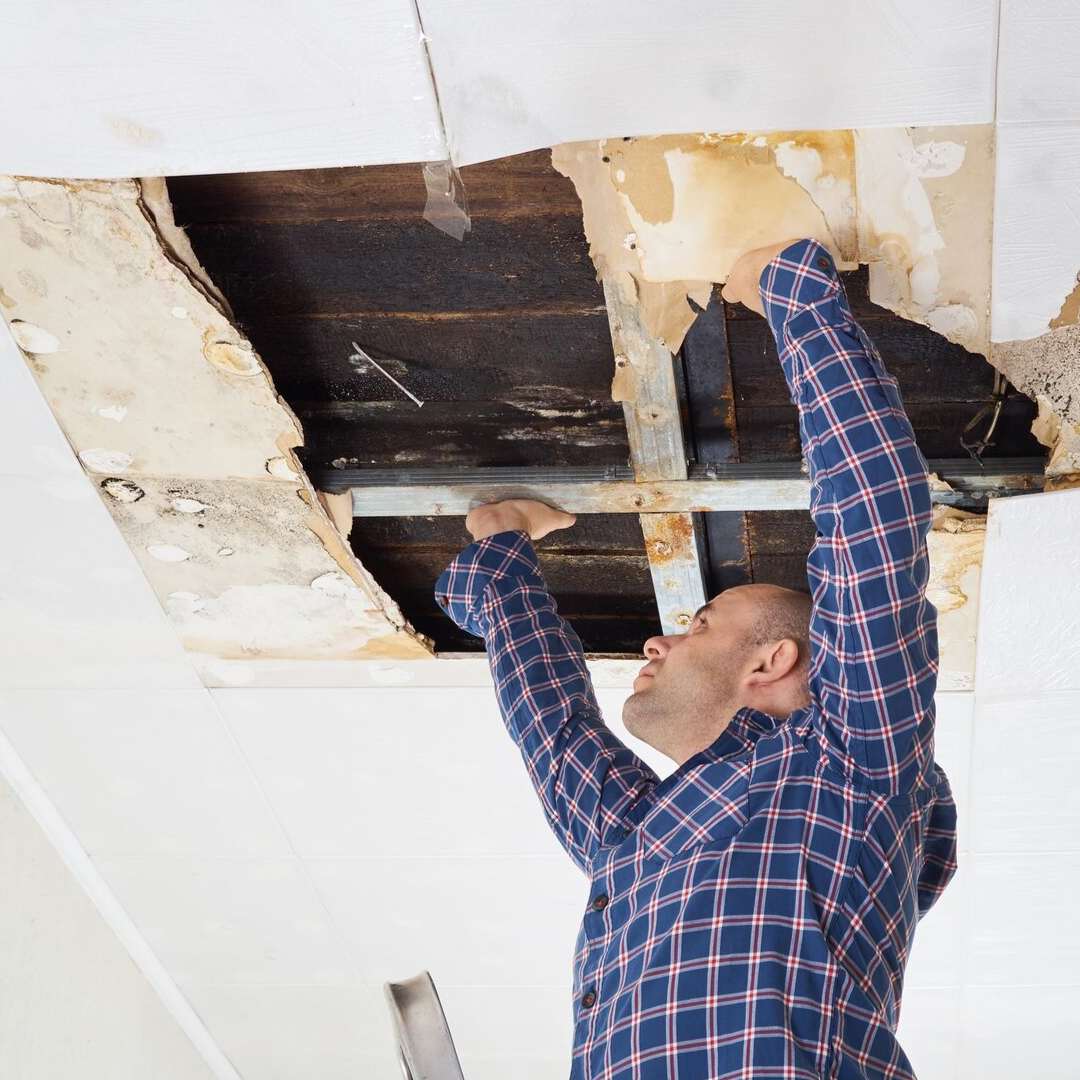 fixing damaged ceiling