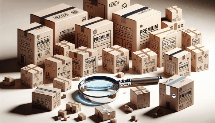 Stack of premium, double-walled UK-made cardboard boxes labelled "Fragile", inspected for damage.