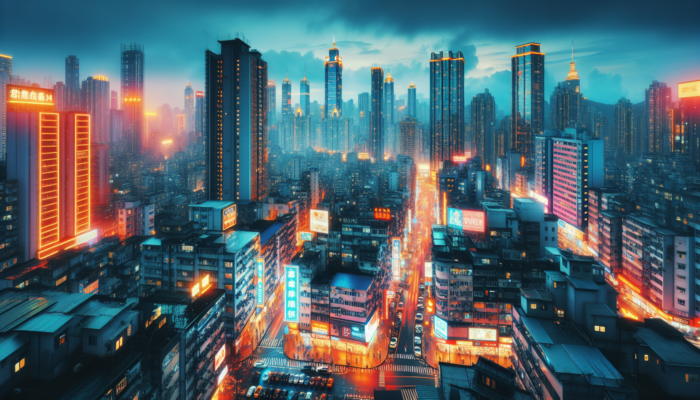 A vibrant urban scene showcasing a business's NAP on numerous platforms, enhancing visibility and trust.