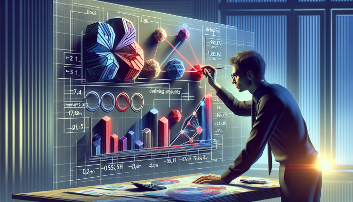 Best Habits for Debt Consolidation Winners: A Guide | DCL Best Habits for Debt Consolidation Winners: A person organising a chart of debts, highlighting high-interest rates in red, in a serene office.