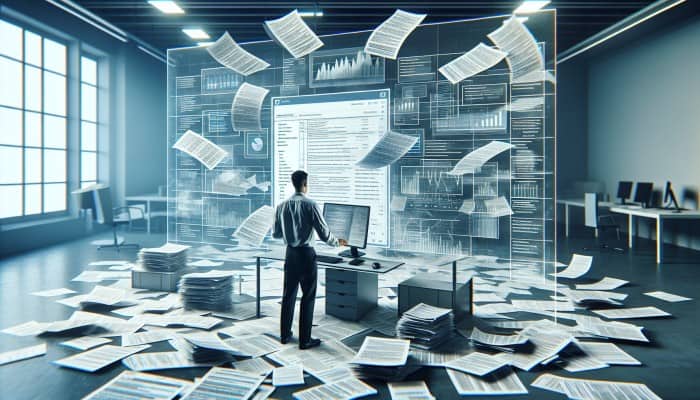 How to Consolidate Tax Debt Effectively: A Guide | DCL How to Consolidate Tax Debt Effectively: Person in office consolidating tax debts into one payment, viewing a clear financial statement on computer.