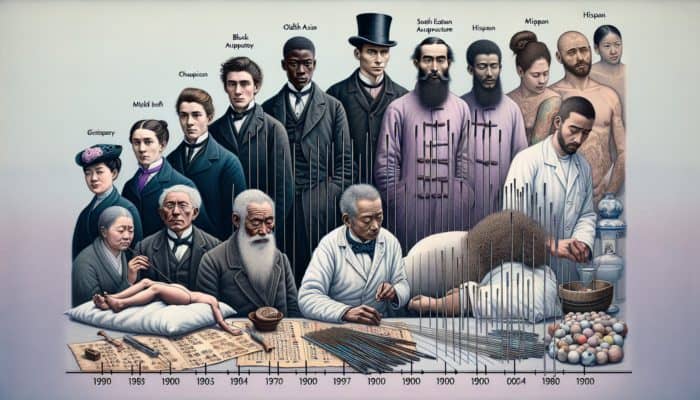 Historical timeline of acupuncture in Britain, from 19th-century skepticism to modern healthcare integration.