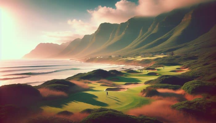 A tranquil South African golf resort on the Garden Route featuring lush, forgiving fairways and breathtaking coastal cliffs.