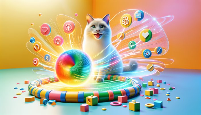 A vibrant, durable cat toy made with safe, non-toxic materials and smooth edges designed for energetic play.
