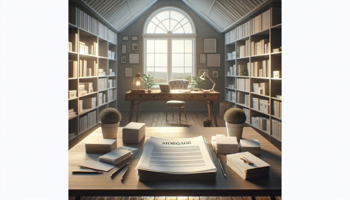 How to Consolidate Mortgage Debt: UK Guide | DCL How to Consolidate Mortgage Debt: A serene home interior with a desk showing a mortgage document merging smaller debt papers, symbolising financial relief.