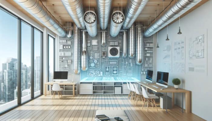 A modern, clean duct system in a West Vancouver home with clear air flow through well-maintained vents.