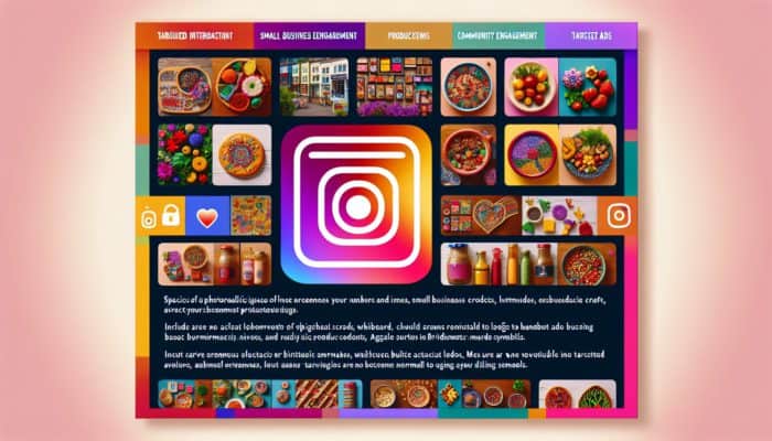 Instagram Marketing in Bridgwater for Small Business: A vibrant Instagram interface showcasing products from Bridgwater small businesses, featuring engaging visuals and user-generated content.
